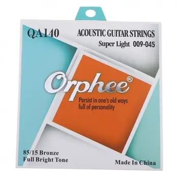 Orphee QA140 Super Light Šešiakampe Lydinio Akustinės Gitaros Stygos su 85/15 Fosforinės Bronzos