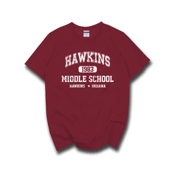 SVETIMAS DALYKŲ, dalykų trumpomis rankovėmis t marškinėliai tee tshirts medvilnės jersey, aukštos kokybės, nemokamas pristatymas Hawkins vidurinė mokykla