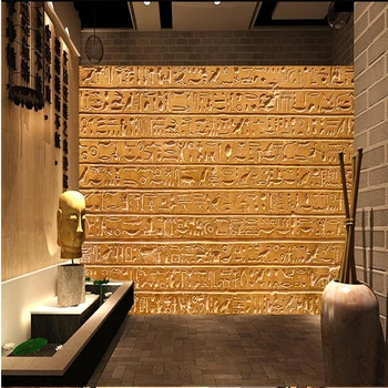 Beibehang Užsakymą Sienų Tapetai Bet kokio dydžio 3D Egipto paramos akmens tabletė rašyti kambarį fone sienų tapyba