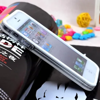 Naujas hibridinis Viduryje skaidrus bumper iphone 5 5s SE mobilųjį telefoną raštas rėmo TPU silikono guma padengti mobilųjį telefoną krepšiai