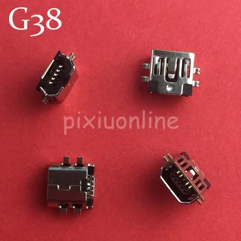 10vnt G38Y Mini USB 5pin Moterų Lizdas G38 Jungtis 4foot Uodega Įkrauti Mobiliojo Telefono Duomenų Sąsaja Parduoti nuostolingai JAV