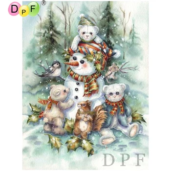 DPF diamond siuvinėjimo Sniego ir smulkių gyvūnų diamond tapybos kryželiu neendlework kalnų krištolas namų dekoro diamond mozaika