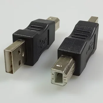 10vnt/daug USB 2.0 A-Type Male Kištuko į USB B-type Male Jungtis USB A-B M/M Jungtis Adapteris USB Keitiklis TURTINGAS TECH