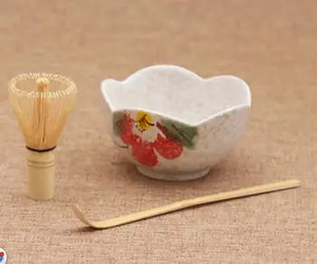 3pcs nustatyti 80 prongs bambuko šluotele, bambuko scoop matti dubenį japonų arbatos įrankių rinkiniai chasen bambuko