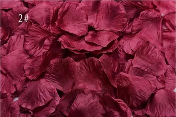 5,000 vnt 4.5*4.5 cm, Vyno Raudona Šilko Rožė Gėlių Lapai, Žiedlapiai Už Vestuves Atostogų Vieta Apdailos Spalvą-2