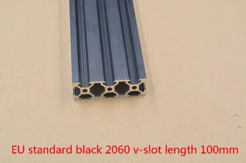2060 aliuminio štampavimo profilis europos standartą 2060 v-įpjovos balta arba juoda ilgis 100mm aliuminio profilio workbench 1pcs