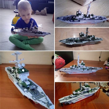 KAZI Karinė Fregata Laivo Modelį, Mūriniai Blokai Armijos Žaislų Rinkinys Švietimo Žaislai, Suderinamas su lego