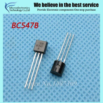 100vnt nemokamas pristatymas BC547B BC547 TO-92 Bipolinis Tranzistorius - rūgščiąsias parengė bjt NPN 45V 100mA HFE/45 naujas originalus
