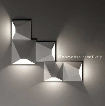 LED Modernios Geometrinės Geležies Akrilo Juoda Balta 