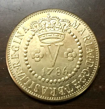 1786 Brazilija 5 Reis-Maria aš VARIO monetos kopija