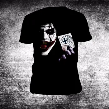 2018 Naujas Vasaros Cool Marškinėliai T-Shirt Joker Poker Romeo Galia Įdomus Mito,voras,159,147, Giulia,4c,Alfa 8c Medvilnės marškinėliai