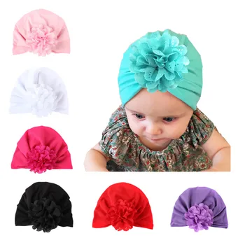 Gėlių Bohemijos Stilius Baby Hats Kietas Megztos Medvilnės Kepuraitė Kepurės Mergaitėms, Berniukams Naujagimių Bamblys Vaikams, Skrybėlės Naują Pavasario Rudens