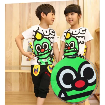 2-8Years vaikų marškinėliai kūdikių cute drabužiai vaikams viršuje mergaičių marškinėliai berniukams drabužius 3D Dinozaurai spausdinimo vasaros drabužių trumpomis rankovėmis