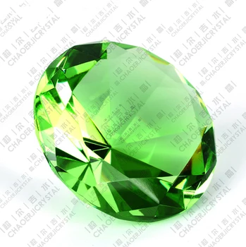 2vnt 60mm green Crystal suvenyrai, vestuves reikmenys, Deimantų papuošalai Prespapjė,vestuvių dekoravimas centerpieces kristalų