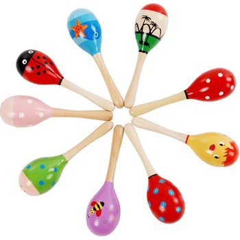 5vnt/daug Kūdikių Žaislai, Lėlės Muzikos Instrumentai Medienos Barškučių Žaislai Kūdikiams Vaikas Baby Shaker Žaislas Vaikams, Dovana, Žaislai Purtyklė