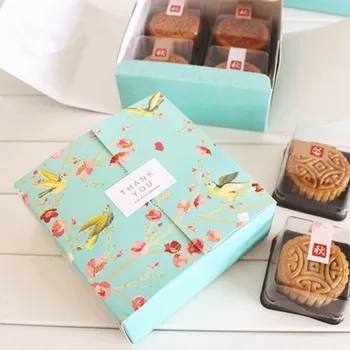 Nemokamas pristatymas mėlyna gėlė paukščių puošmena kepyklų paketo desertas saldainių, sausainių tortas pakavimo dėžutė dovana wrap dėžės tiekimo džiaugtis