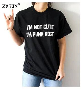 Aš nesu supjaustyti aš punk rock Spausdinti Moterų marškinėlius Medvilnės Atsitiktinis Juokingi marškinėliai Lady Viršuje Tee Hipster Tumblr Lašas Laivas Z-925