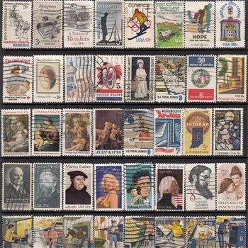 1000 VNT JAV Ne Kartoti Pašto ženklo Kolekcijos Iš JAV Su Pašto Ženklu Antspaudų, Pašto Visos Naudojamos Didelės Vertės Kolekciją