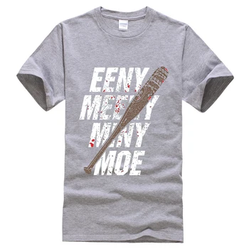 EENY MEENY MINY MOE Laiškas Spausdinti Walking Dead Streetwear T-marškinėliai Vyrams 2018 M. Vasaros trumpomis Rankovėmis vyriški Marškinėliai Hip-Hop Viršų
