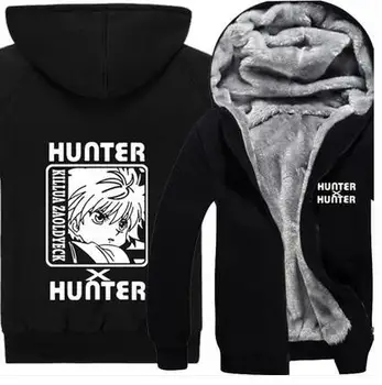 Hunter x hunter Hoodie Anime Killua Zoldyck Cosplay lovelive Kostiumai Žiemos Paltai Striukės vyriški Šilti Megztiniai