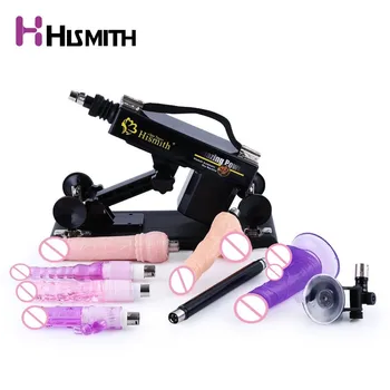 HISMITH Automatinė Sekso kulkosvaidis su 8 skirtingais priedais Meilės Mašina Dildo vibruoja Mašina sekso žaislai moterims