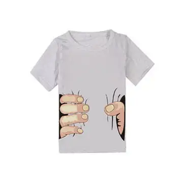 Mada Vaikams Drabužių trumpomis Rankovėmis Kūdikių Berniukų Marškiniai 3D Hand Marškinėliai Vaikams Animacinių filmų Topai Tees ZY041