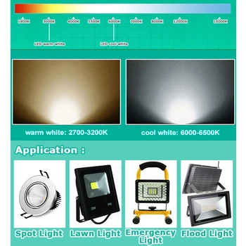 Smart IC SMD LED Lustai Lempa 10W 20W 30W 50W 90W Šviesos Chip 220V, 230V, 