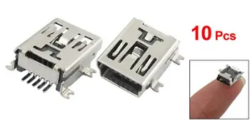 IMC karšto 10 x Mini USB 5 Pin Lizdas Moterų Lydmetalis Kištuko Adapterio Jungtis