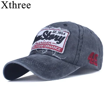 Xthree medvilnės vyrų'sbaseball bžūp retro įrengtas bžūp snapback skrybėlę vyrų kaulų moterys gorras atsitiktinis casquette siuvinėjimo bžūp