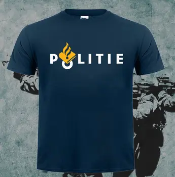 2018 m. Vasaros Mados Karšto Pardavimui, O-Neck T Shirt Įkvėpė olandų Nyderlandų Politie Ypatingas Swat vienetas Arrestatieteam Navy Marškinėliai