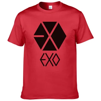 Iki 2017 m. Vasaros mados korėjos EXO KPOP trumpomis rankovėmis Spausdinti cool marškinėliai vyrams Brand T-shirt EXO Tees #209