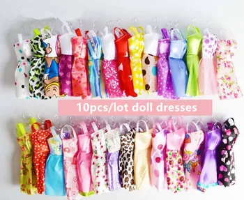 Mišraus stiliaus 10 Lėlės Suknelė Gražus Rankų darbo Partijos Drabužių Mados Suknelė Kilnus Barbie Lėlės,žaislai mergaitėms