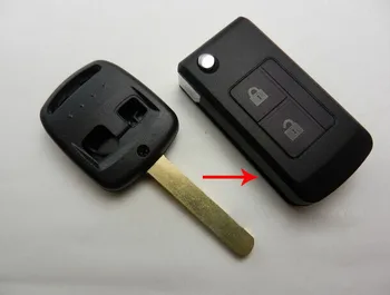 2 Mygtukai Pakeitimo Modifikuotų Flip Folding Nuotolinio Klavišą Atveju Shell Subaru Forester Su DAT17 Pūko Raktas, Disko Raktas Fob Dangtis