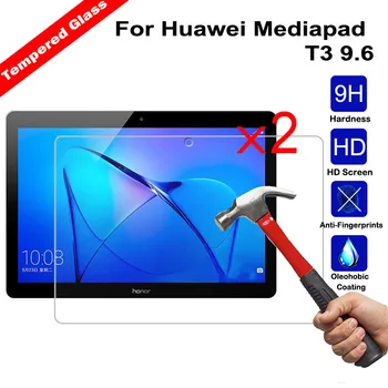 XSKEMP 2vnt/Daug Stiklo Ekrano Apsauginė Plėvelė Huawei Mediapad T3 9.6 Anti-Scratch LCD Tablet Ultra-plonas Premium Grūdintas Stiklas