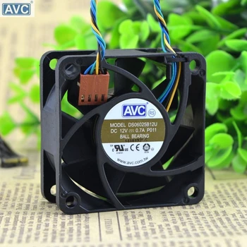 AVC DS06025B12U P011 60mm 6cm DC 12V 0.70 A 5200 RPM 25.2 CFM Pwm serverio keitiklio aušinimo ventiliatorius