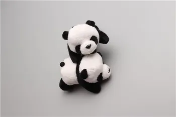 Boutique 10vnt Mados Mielas Įdaryti Panda Merginos plaukų segtukai Kietas Kawaii Gyvūnų Plaukų Clips Headware Priedai