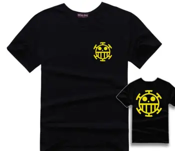 Vienas Gabalas Piratai Širdies Logotipas Marškinėliai Medvilnės Anime Trafalgaro Įstatymo T Shirts Onepiece Marškinėlius Viršūnes Tee