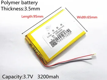 3.7 V 3200mah (polimeras ličio jonų baterija) Li-ion baterija tablet pc 7 colių MP3 MP4 [356595] Nemokamas Pristatymas
