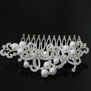 Vestuvių nuotakos galvos apdangalai dirbtiniais pearl gėlių crystal 15 stilius kietas klipas bridesmaid hairband šukos tiara hairdress aksesuaras B1265