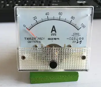 85C1 DC 0-100A Analoginis Amp Skydelis ammeter žymiklį tipo srovės matuoklis skydelis