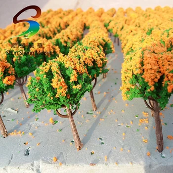 50mm Masto modelis gėlę, medį, modelis traukinio geležinkelio dekoracijos aksesuaras medžių modelis