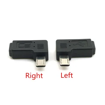 9mm Ilgio Jungtis, 90 Laipsnių į Kairę ir Dešinę Kampu Micro USB 5Pin Vyras į Mini USB Female Pratęsimo Adapteris Jungties Adapteris