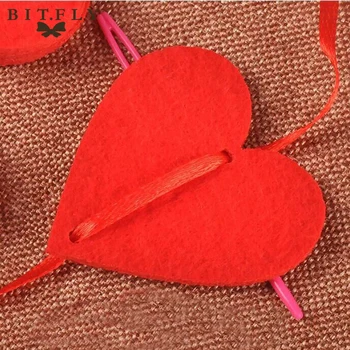 Romantiškos Meilės Širdis Užuolaidų Girliandą Vėliavos Banner Vestuvių Valentino Dieną namų Puošybai Gimtadienio Prekių Raudona Starta