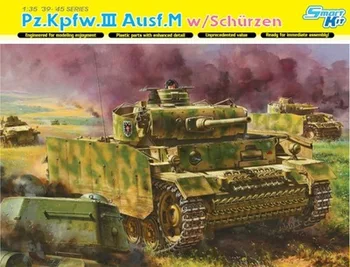 Dragon #6604 1/35 antrojo pasaulinio KARO Pz.Kpfw.III Ausf.M m/Schurzen