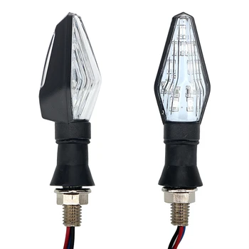 ITimo 1 Pora LED Posūkio Signalo Lemputė Blue & Gintaro Indikatorių Šviesos Motociklų Flasher 12 Led Motociklą Lemputė Dual Spalva