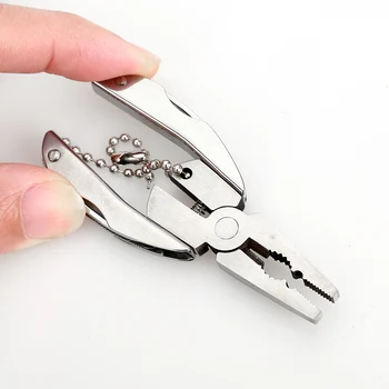 Swayboo Plieno Nešiojamas Kišenėje Multi Functionnal Įrankių Rinkinį Mini Foldaway Keychain Replės, Peilis, Atsuktuvas su Nailono krepšys