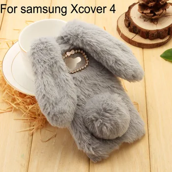 Samsung Galaxy Xcover 4 atveju,Triušio Kailiniai Plaukuotas Minkštos TPU Galinio Dangtelio fundas Samsung Xcover 4 G390f Mobiliojo Telefono dėklas