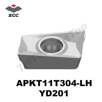 Nemokamas Pristatymas ZCC APKT11T304-LH YD201 (10vnt/lot) ZCC.CT APKT11T304 volframo Karbido Pjovimo įrankiai, Frezavimo įterpti APKT 11T304