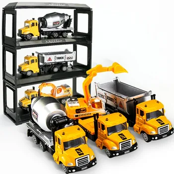 1/64 lydinio automobilio modelį žaislas lydinio Inžinerijos transporto priemonių, mini Fire truck Transportas tanklaivis, automobilių stiliaus žaislai vaikams dovanos vaikams