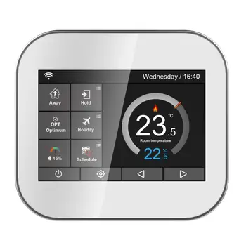 Wifi touch termostatas vandens šildymo (radiatorių vožtuvų anglų/rusų/lenkų/čekų/italų/Spainish kontrolės išmaniųjų telefonų